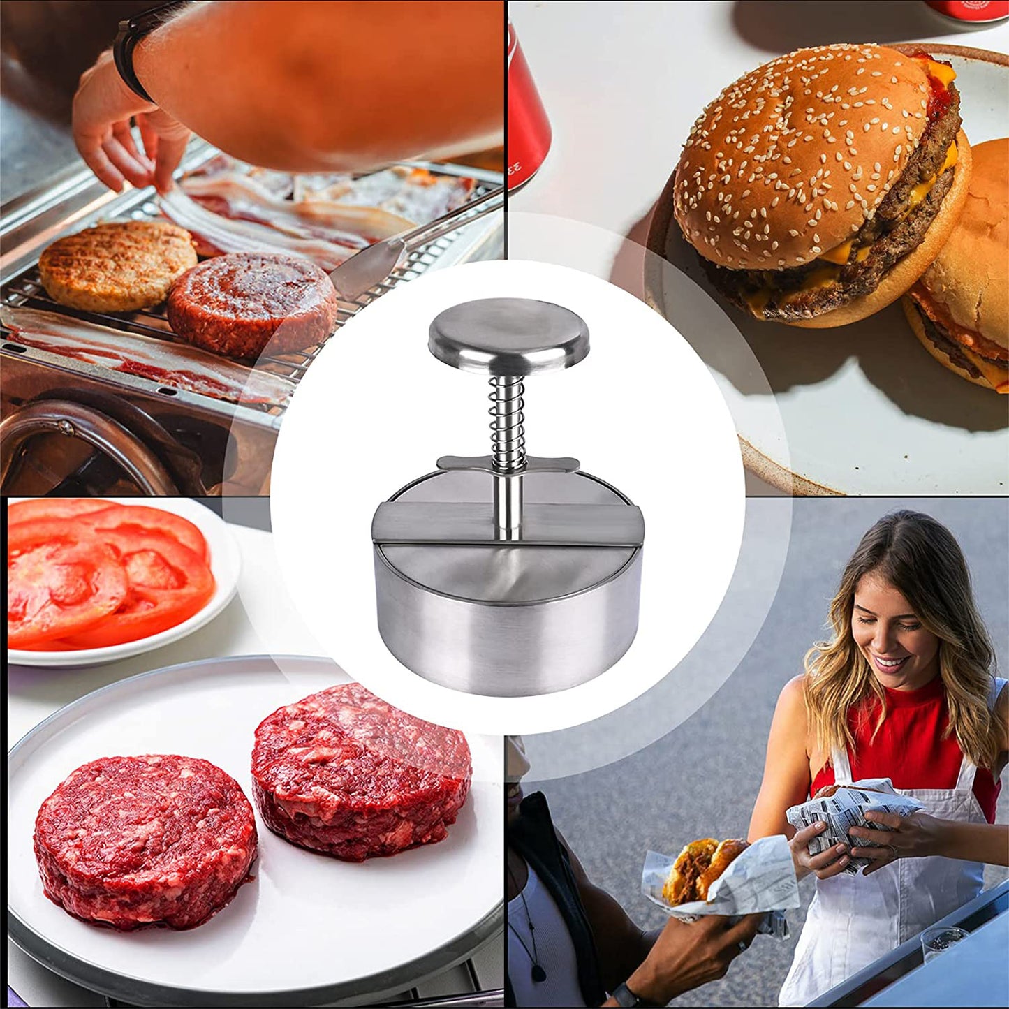 Stainless Steel Multi-Purpose Dough and Patty Press